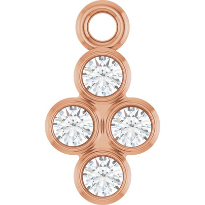1/8 CTW Natural Diamond Dangle, 5.74 mm x 10.2 mm