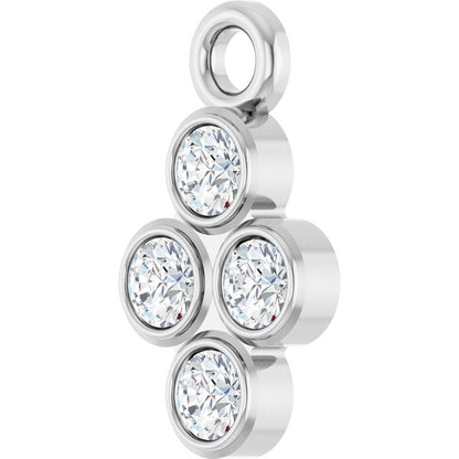 1/8 CTW Natural Diamond Dangle, 5.74 mm x 10.2 mm