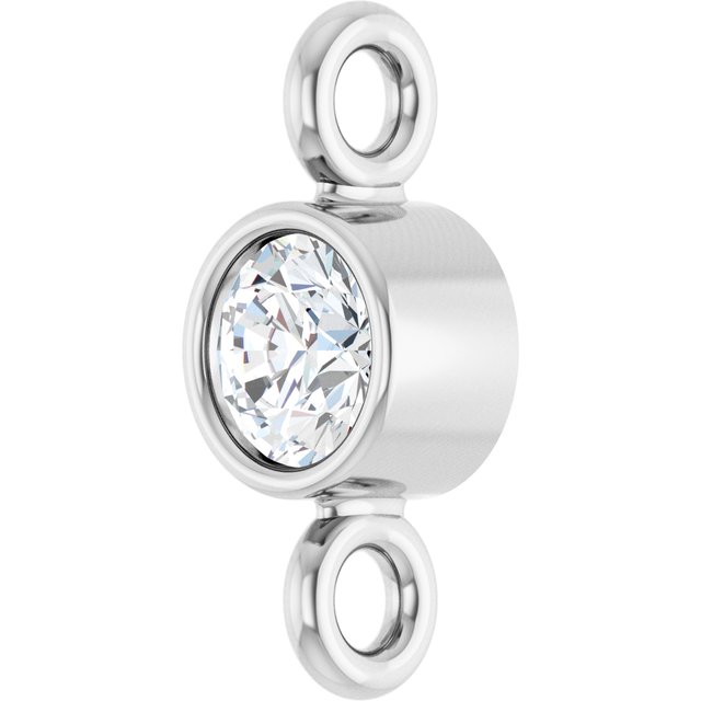 .06 CT Lab-Grown Diamond Bezel-Set Link, 3.11 mm x 7.42 mm