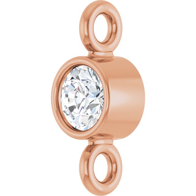 .06 CT Lab-Grown Diamond Bezel-Set Link, 3.11 mm x 7.42 mm