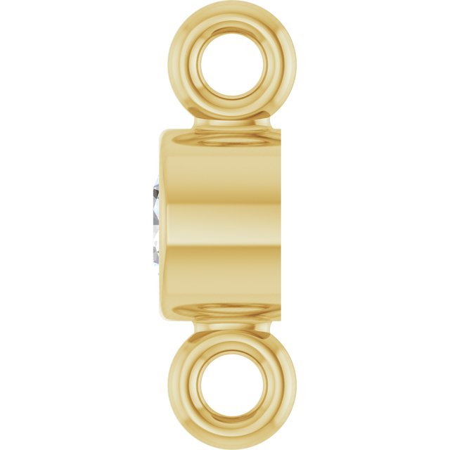 .06 CT Lab-Grown Diamond Bezel-Set Link, 3.11 mm x 7.42 mm