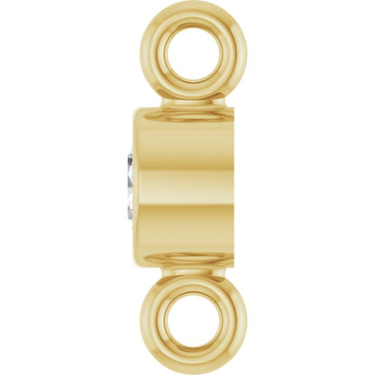 .06 CT Lab-Grown Diamond Bezel-Set Link, 3.11 mm x 7.42 mm