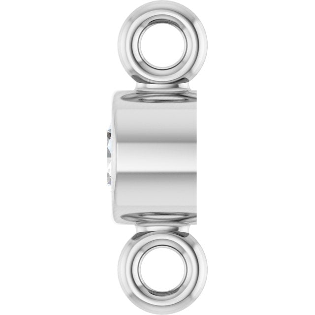 .06 CT Lab-Grown Diamond Bezel-Set Link, 3.11 mm x 7.42 mm