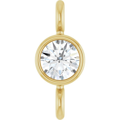 .06 CT Lab-Grown Diamond Bezel-Set Link, 3.11 mm x 7.42 mm