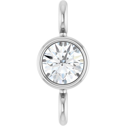 .06 CT Lab-Grown Diamond Bezel-Set Link, 3.11 mm x 7.42 mm