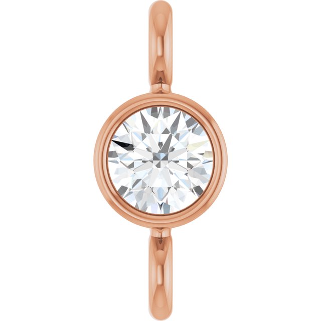 .06 CT Lab-Grown Diamond Bezel-Set Link, 3.11 mm x 7.42 mm