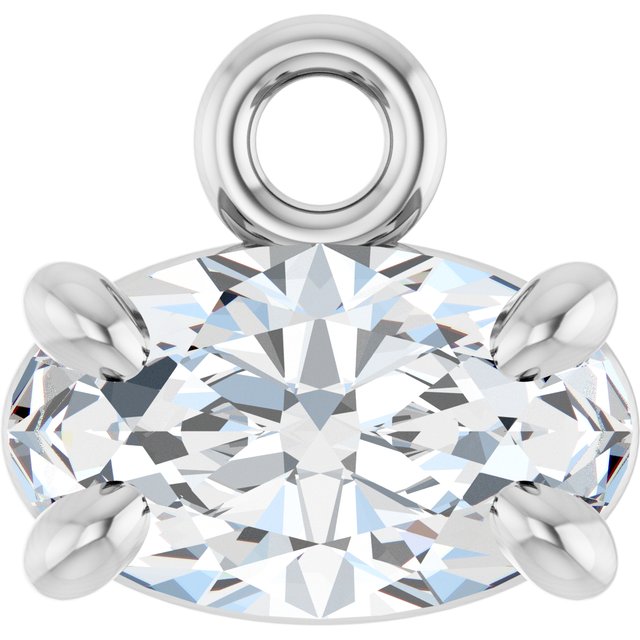 1/4 CT Natural Diamond 4-Prong Claw Dangle