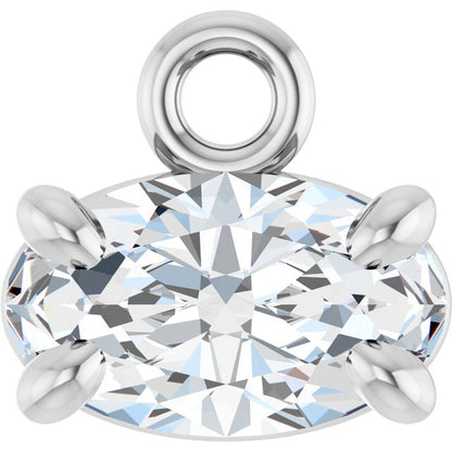 1/4 CT Natural Diamond 4-Prong Claw Dangle
