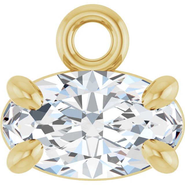 1/4 CT Natural Diamond 4-Prong Claw Dangle