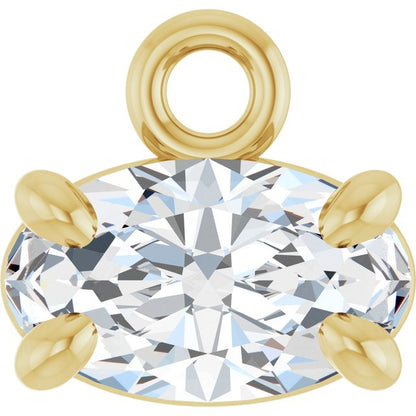 1/4 CT Natural Diamond 4-Prong Claw Dangle