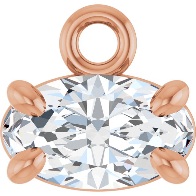 1/4 CT Natural Diamond 4-Prong Claw Dangle