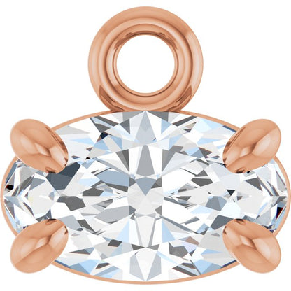 1/4 CT Lab-Grown Diamond 4-Prong Claw Dangle