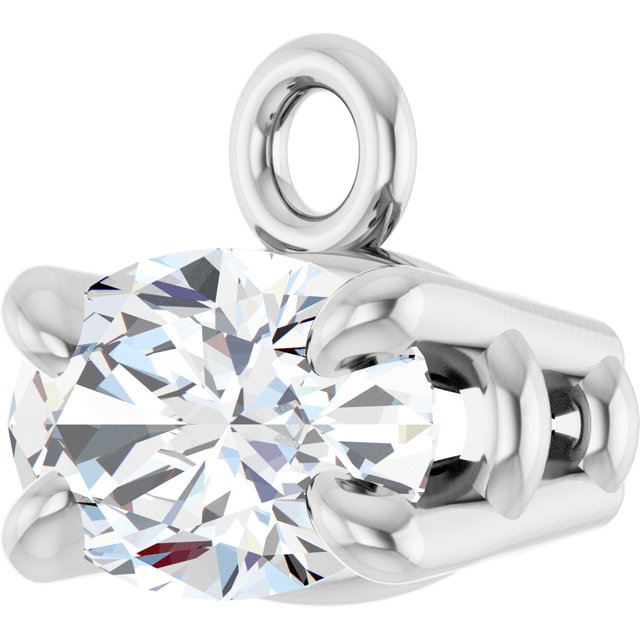 1/4 CT Lab-Grown Diamond 4-Prong Claw Dangle