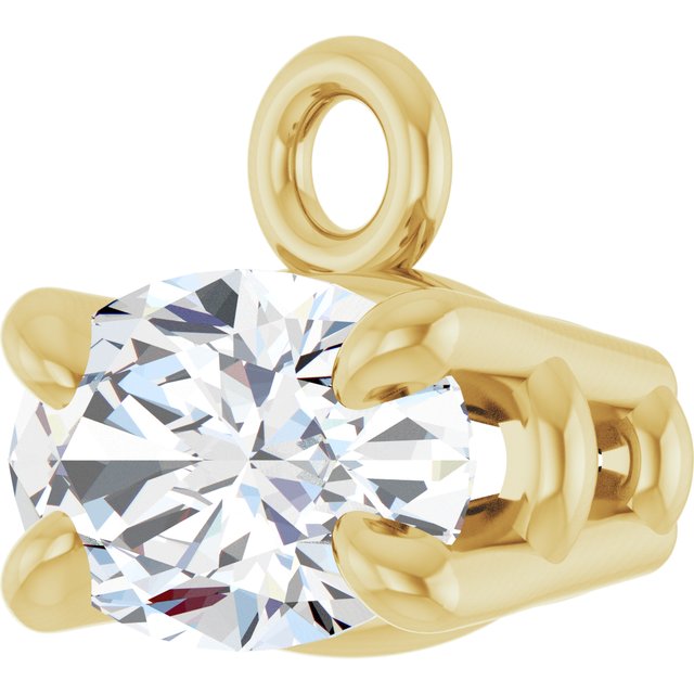 1/4 CT Natural Diamond 4-Prong Claw Dangle