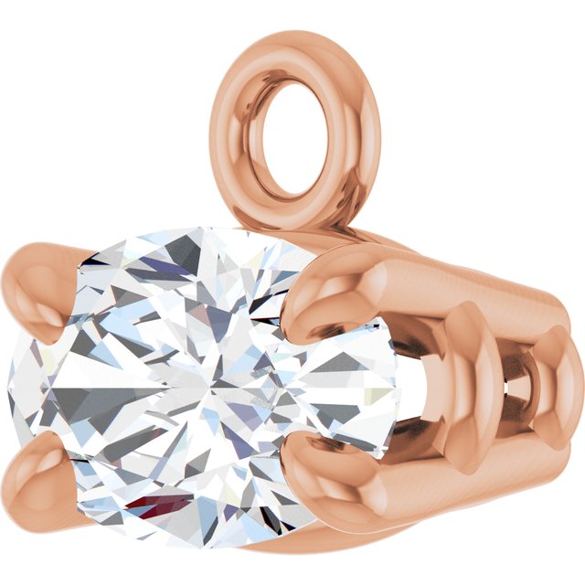 1/4 CT Natural Diamond 4-Prong Claw Dangle