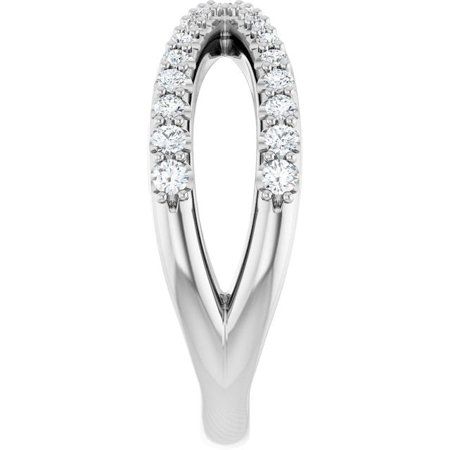 3/8 CTW Natural Diamond Contour Band, 7.71 mm