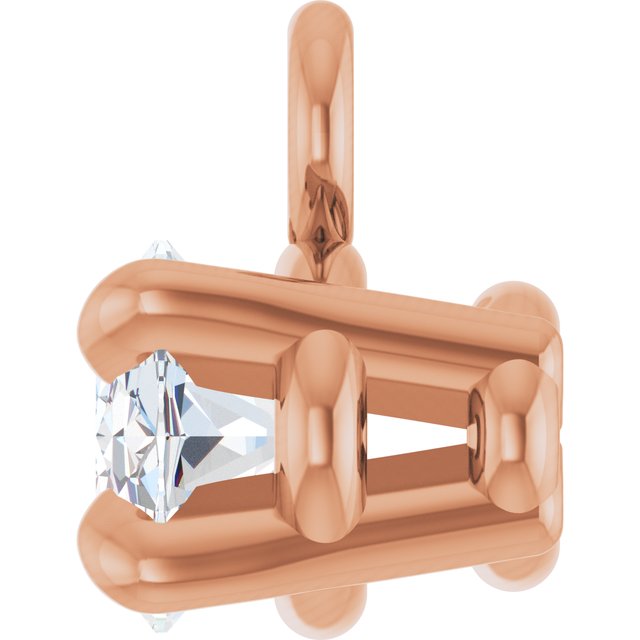 1/4 CT Natural Diamond 4-Prong Claw Dangle
