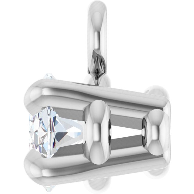 1/4 CT Lab-Grown Diamond 4-Prong Claw Dangle