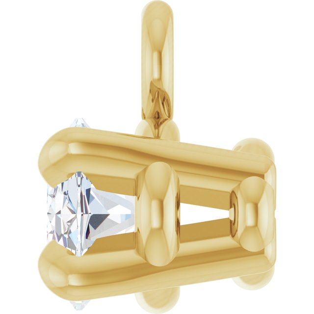 1/4 CT Lab-Grown Diamond 4-Prong Claw Dangle