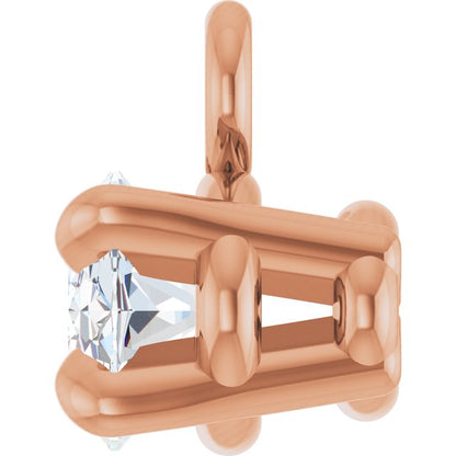 1/4 CT Lab-Grown Diamond 4-Prong Claw Dangle