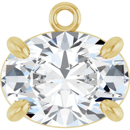 1 CT Lab-Grown Diamond 4-Prong Claw Dangle