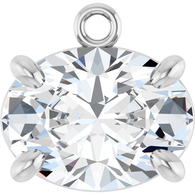1 CT Lab-Grown Diamond 4-Prong Claw Dangle