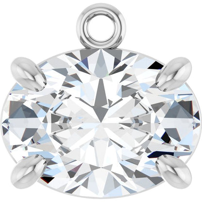 1 CT Lab-Grown Diamond 4-Prong Claw Dangle