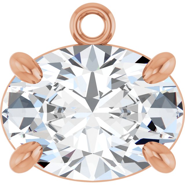 1 CT Natural Diamond 4-Prong Claw Dangle