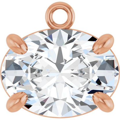 1 CT Lab-Grown Diamond 4-Prong Claw Dangle