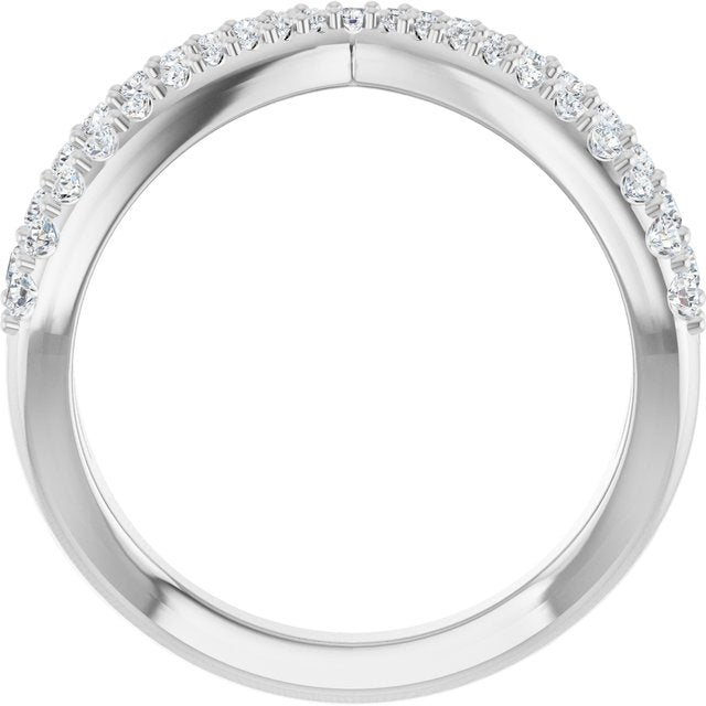 3/8 CTW Natural Diamond Contour Band, 7.71 mm