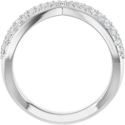 3/8 CTW Natural Diamond Contour Band, 7.71 mm