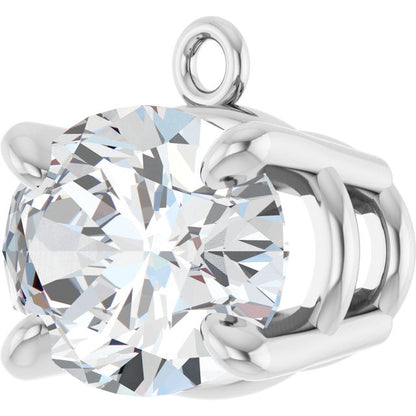 1 CT Lab-Grown Diamond 4-Prong Claw Dangle