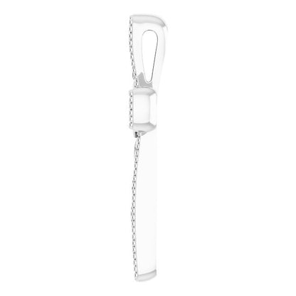 14K White Gold .01 CT Natural Diamond Cross Pendant