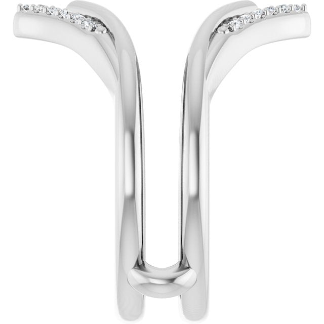1/10 CTW Natural Diamond Double Row Ring Guard