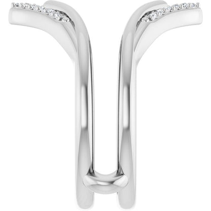 1/10 CTW Natural Diamond Double Row Ring Guard