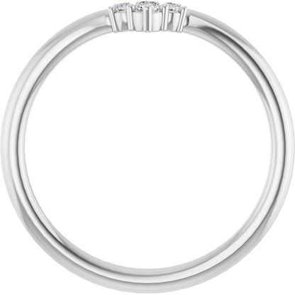 .06 CTW Natural Diamond Contour Band, 4.84 mm