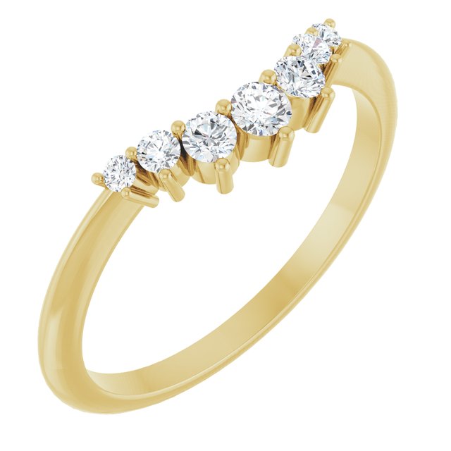 1/5 CTW Lab-Grown Diamond Contour Band, 21.15 mm