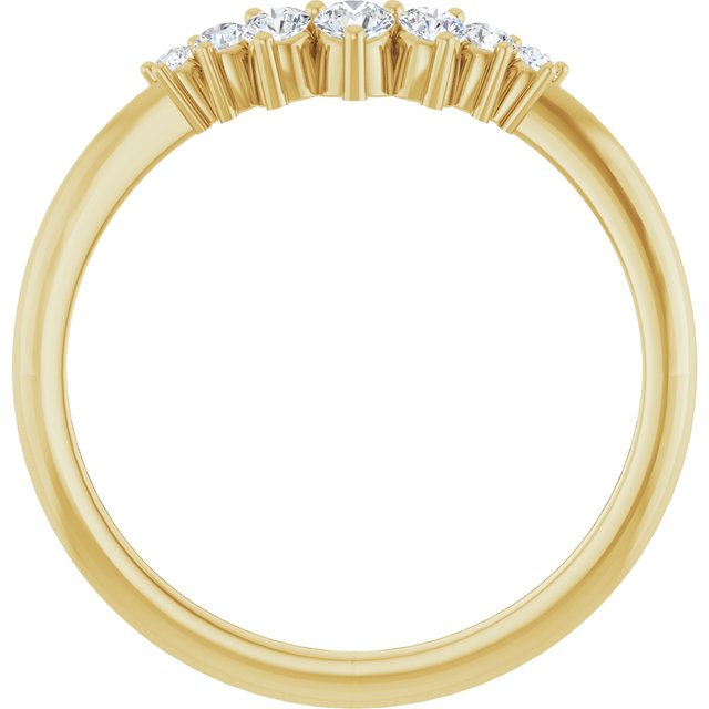 1/5 CTW Lab-Grown Diamond Contour Band, 21.15 mm