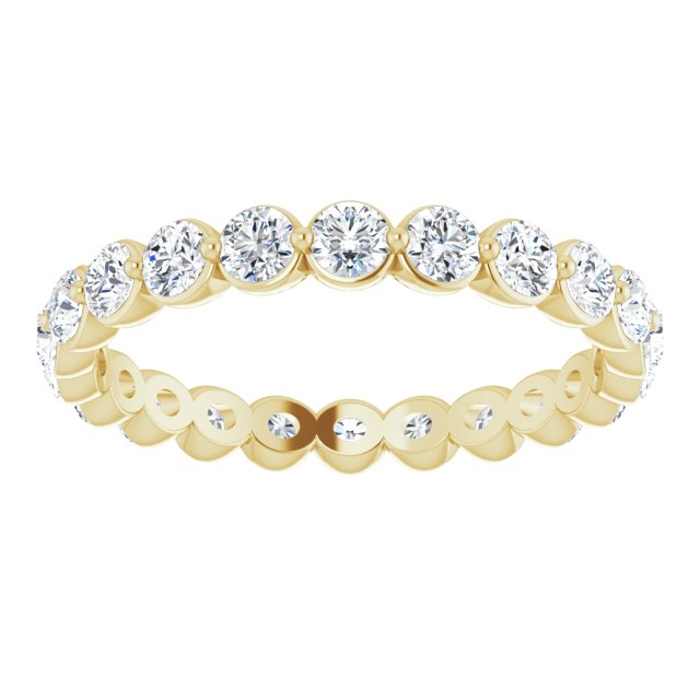 14K Yellow Gold 1 1/3 CTW Natural Diamond Eternity Band