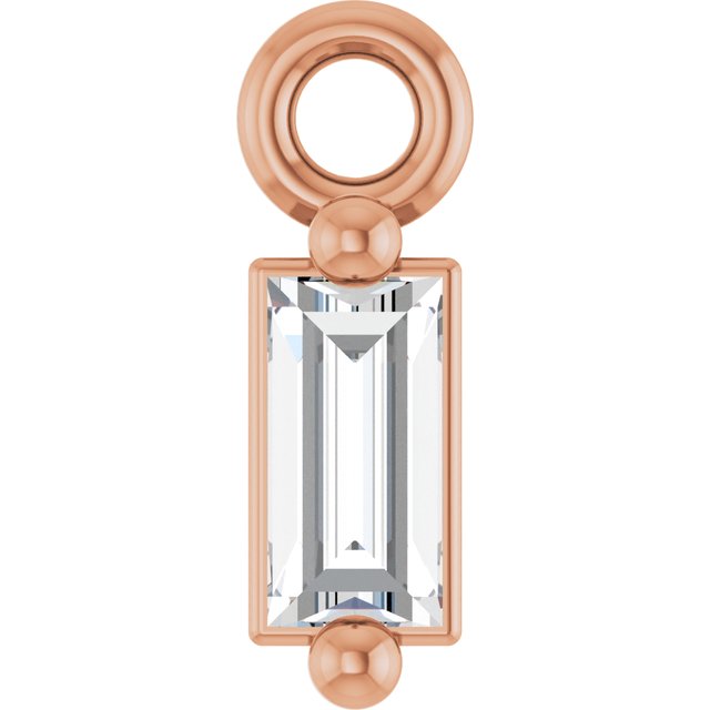 14K Rose Gold .06 CTW Natural Diamond 2-Prong Dangle
