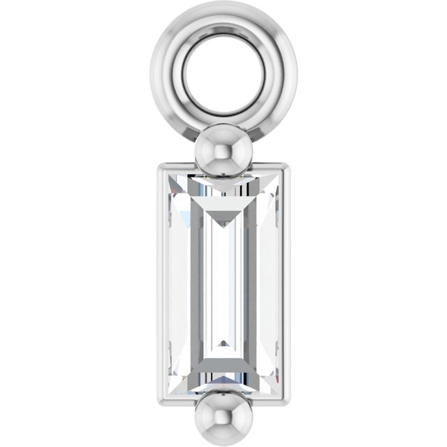 .06 CT Natural Diamond Dangle, 2 mm x 6 mm
