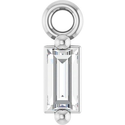 .06 CT Natural Diamond Dangle, 2 mm x 6 mm