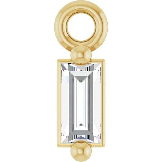 .06 CT Natural Diamond Dangle, 2 mm x 6 mm