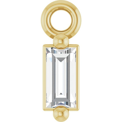 .06 CT Natural Diamond Dangle, 2 mm x 6 mm