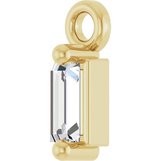 .06 CT Natural Diamond Dangle, 2 mm x 6 mm