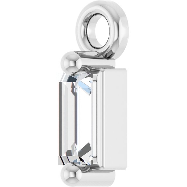 .06 CT Natural Diamond Dangle, 2 mm x 6 mm