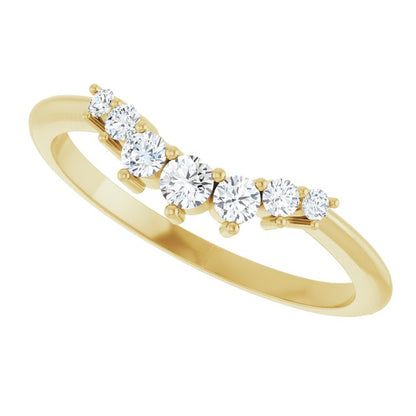 1/5 CTW Lab-Grown Diamond Contour Band, 21.15 mm