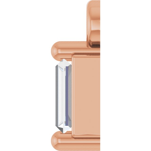 14K Rose Gold .06 CTW Natural Diamond 2-Prong Dangle