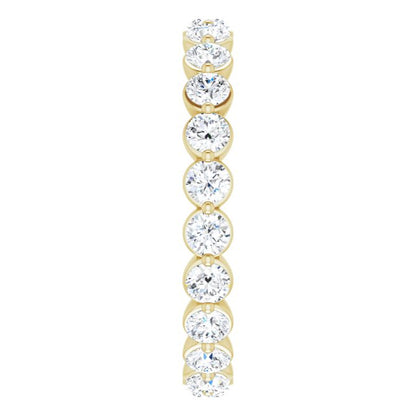 14K Yellow Gold 1 1/3 CTW Natural Diamond Eternity Band