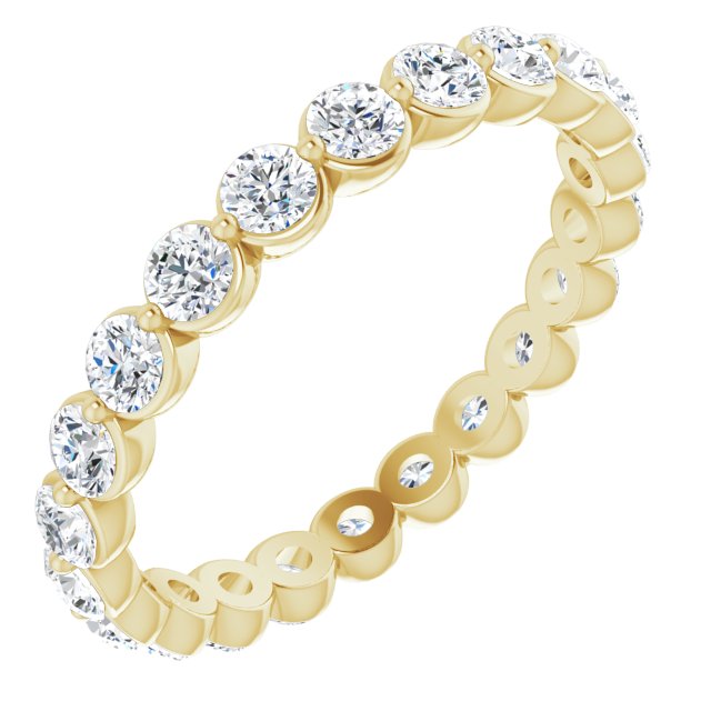 14K Yellow Gold 1 1/3 CTW Natural Diamond Eternity Band
